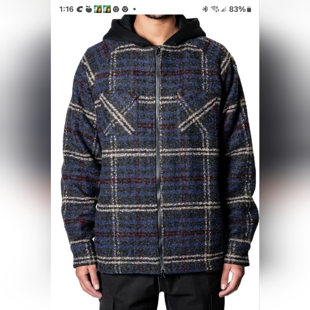 Richie Le Collection Hooded Jacket- New W/O tags Blue size M